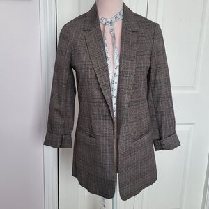 Reitmans Brown Plaid blazer sz 4
